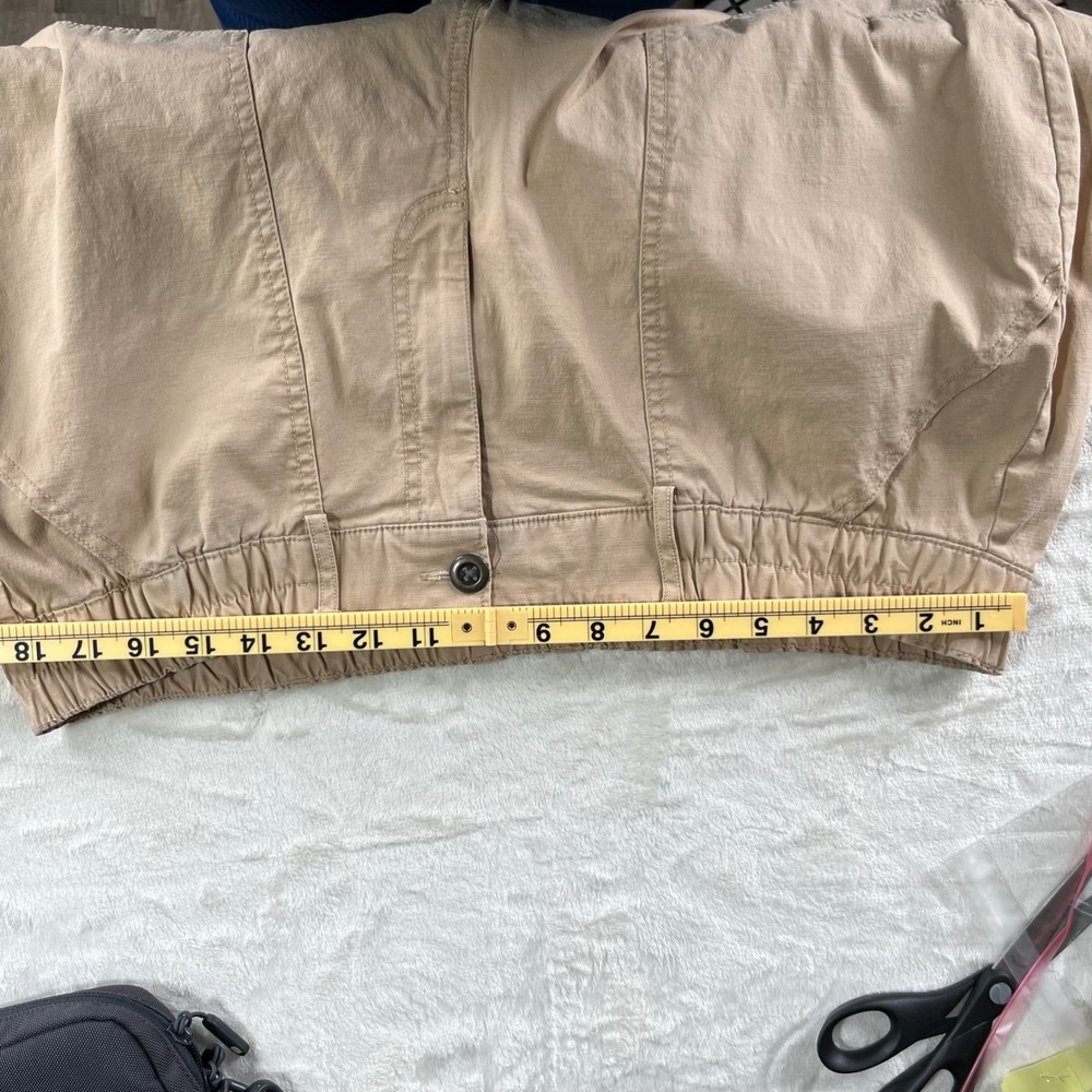 Ava & Viv Womens 16W Khaki Tan Utility Pants Elastic Waist Tapered Leg VN1111626 - Picture 4 of 7